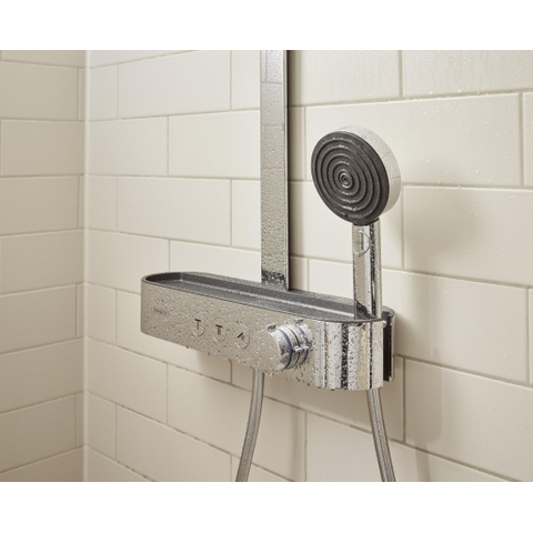 Hansgrohe Pulsify s Howerpipe - 26cm - 2jet - planchet - 40cm - hoogglans chroom SW651114