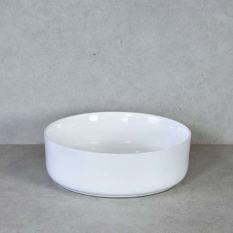 H&R Badmeubelen Note waskom - 37x12cm - opbouw - keramiek - wit glans SW369751