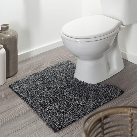 Sealskin Misto Tapis de toilette 2.5x60x55cm chenille noir SW71620