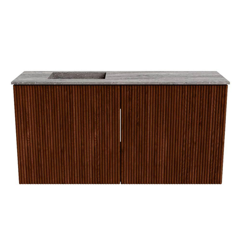 Mondiaz JOYA-DLUX Meuble de salle de bains 80cm - couleur Ruby - Vasque FAYE position Gauche 1 trou de robinet couleur Oza SW1425506