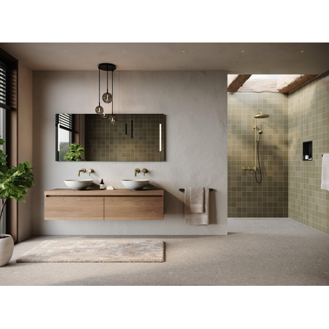 LoooX M-Line miroir – rectangle – 180 x 70 cm – LED directe – Aluminium (Argent) GA78902