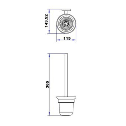Plieger Vigo ensemble brosse WC modèle mural avec verre chrome SW225383