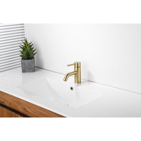 Fortifura Calvi Wastafelkraan - 14.8cm - opbouw - PVD - geborsteld messing (goud) SW720547