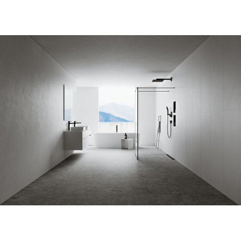 Hansgrohe RainDrain Match Douchegoot - 120cm - hoogte verstelbaar frame - mat zwart SW1590423