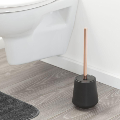 Sealskin Conical brosse WC 12.3x39x12.3cm porcelaine noir SW94588