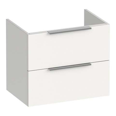 BRAUER Elevate meuble sous-lavabo peu profond 60 sans poignées rapportées 2 tiroirs softclose et 1 découpe pour siphon - blanc mat SW1200226