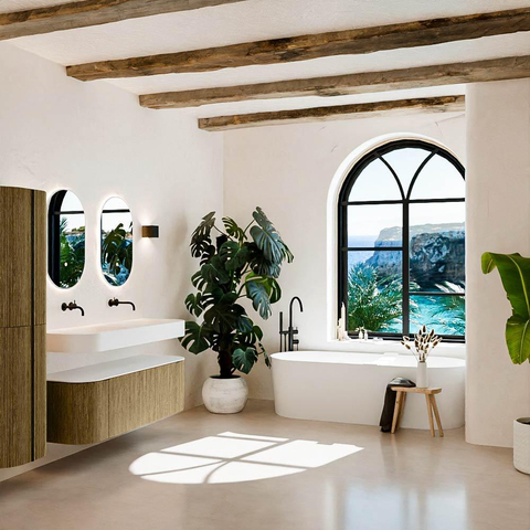 MONDIAZ THOR 140cm meuble de salle de bains arrondi gauche + droite couleur Dusk avec 1 tiroir et 2 portes. Vasque suspendue CLOUD Double sans trou de robinet couleur Talc. SW1464118
