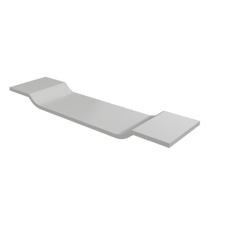 Crosstone by arcqua Solid surface pont de bain 80x20cm blanc mat SW486537