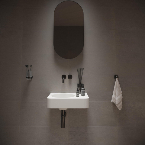 Ideavit Solidbrio lave-mains - 45x33x14cm - sans trou de robinet - blanc mat SW85930