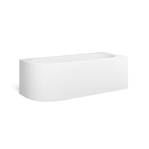 Looox Bath collection hoekbad - 170x70x55cm - rechts - mat wit licht beschadigd OUTLETSTORE STORE44659