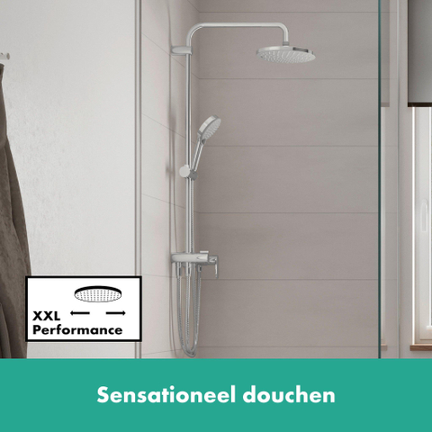 Hansgrohe Vernis Blend - showerpipe - zonder thermostaat - hoogglans chroom SW651634