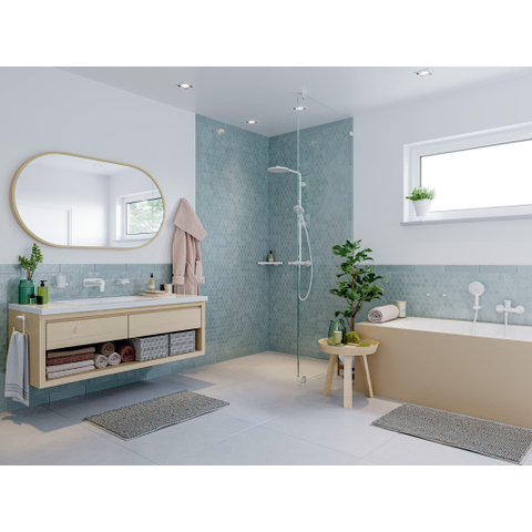 Hansgrohe Porter E wandhouder metaal - met vaste bevestigingspositie - mat wit SW297587