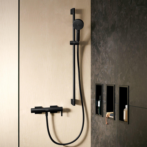 Hansgrohe Unica Douchestang - 90cm - isiflex - doucheslang - 160cm - mat zwart SW925803