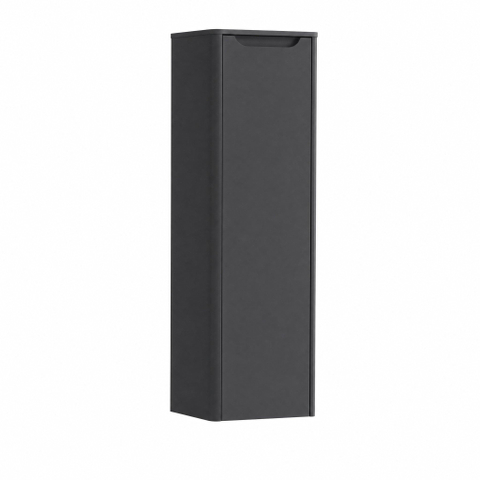 H&R badmeubelen Juice Hoge Kast - 40x35x130cm - met ronde hoeken - 1 deur - rechtsdraaiend - antraciet mat SW875259