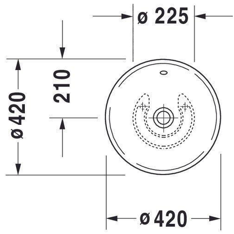 Duravit Bacino Wastafelkom - 42cm rond - glans wit 0299925