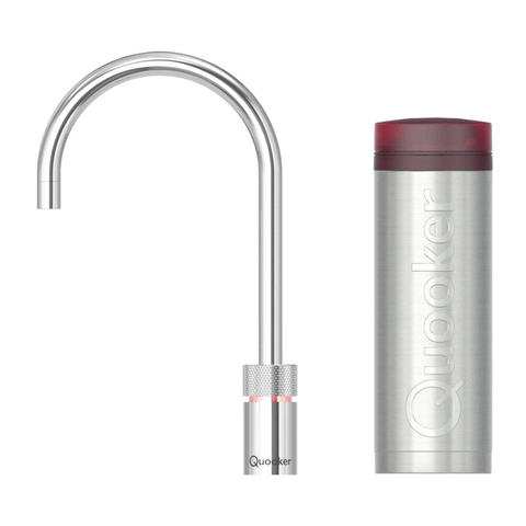 Quooker Nordic Round kokendwaterkraan - draaibare uitloop - PRO3 reservoir - Warm / kokend water - Chroom SW3963