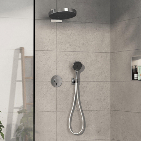Hansgrohe Showerselect comfort s Thermostaat - inbouw - voor 2 functies - met geïntergreerde zekerheidscombinatie volgens EN1717 - hoogglans chroom SW918103