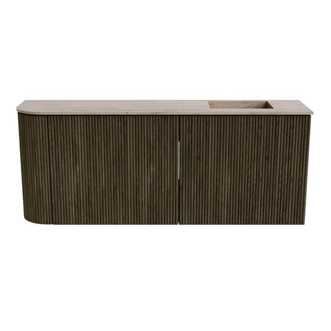 Mondiaz JOYA-DLUX 101.6cm toiletmeubel - ronding links kleur Shadow - Wastafel FAYE positie Rechts 1 kraangat kleur Saba. SW1425154