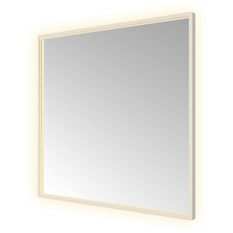 Hotbath &MORE Spiegel - 80x80cm - direct en indirect LED - color changing - spiegelverwarming - met afstandsbediening - geborsteld RVS 316 SW1246062