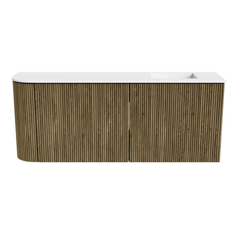 Mondiaz JOYA 101.6cm toiletmeubel - ronding links kleur Dusk - Wastafel FAYE positie Rechts Zonder kraangat kleur Talc. SW1421589