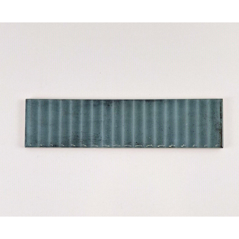 SAMPLE Terravito Sileno Voor wandtegel - 30x7.5cm - 8mm - ribbel - Groen SW1221333