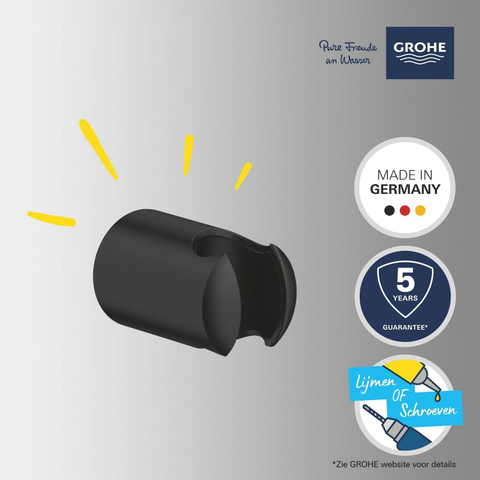 Grohe Vitalio Universal Handdouche - houder - matte black (mat zwart) SW924660