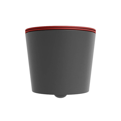 Mondiaz LAVIE hangtoilet – spoelrandloos – 36 x 53 cm – met softclose zitting – Dark grey (grijs), zitting Fire (rood) SW1208615