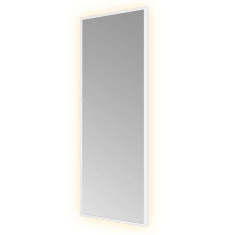 Hotbath &MORE Spiegel - 30x80cm - direct en indirect LED - color changing - dimbaar - met afstandsbediening - mat wit SW1246056
