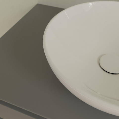 Villeroy & Boch Loop & Friends opzetwastafel - 38x38cm - zonder kraangat - met overloop CeramicPlus - White Alpine (glans wit) SW644143