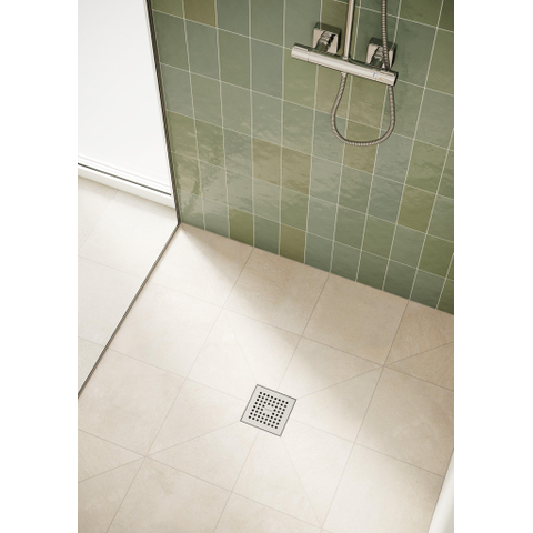 Hansgrohe RainDrain Point Puntafvoer - 10x10cm - brushed stainless steel SW1590432