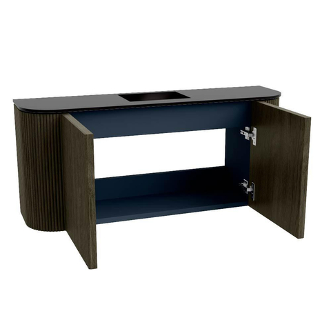 Mondiaz JOYA 93.2cm toiletmeubel - ronding links en rechts kleur Shadow - Wastafel FAYE positie Midden 1 kraangat kleur Urban. SW1421549