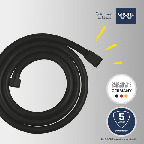 Grohe VitalioFlex Trend Doucheslang - 175cm - glad - matte black (mat zwart) SW924742