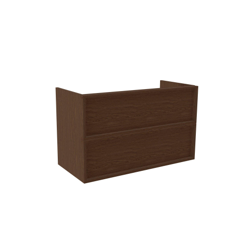 Saniclass Holz Frame Badkameronderkast - 100x45x60cm - 2 lades - walnut pure SW1578599