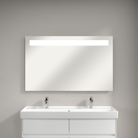 Villeroy & Boch More To See spiegel met geïntegreerde LED verlichting horizontaal 3 voudig dimbaar 120x75x4.7cm 1024970