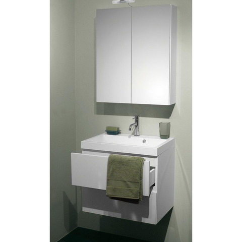 Nemo Go Roxanne Meuble avec armoire miroir 60x40cm avec vasque et éclairage Anthracite SW288010