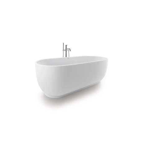 Duravit Luv Vrijstaand bad - 1800x850mm - met mantel - inclusief af- en overloopgarnituur - mat wit SW228003