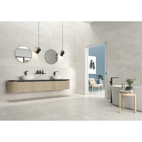 SAMPLE Terravito Gizino Sand Silk Keramische vloer & wand - 60x120cm - 10.5mm - gerectificeerd - Wit SW1471689