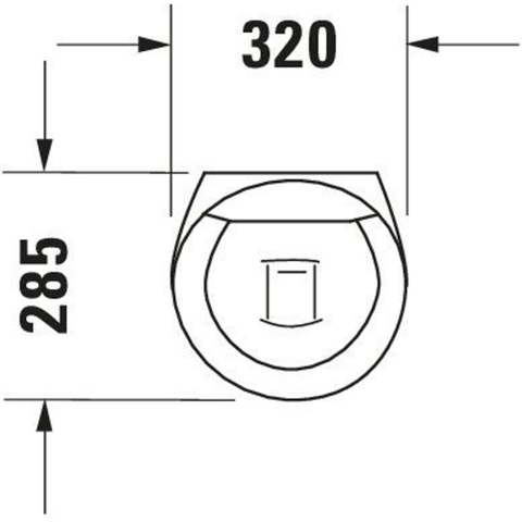 Duravit Starck Urinoir - voor deksel - wit 0299649