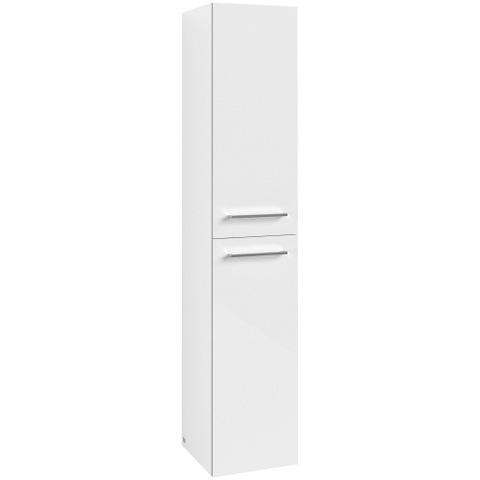 Villeroy & Boch Avento kast hoog 35x37x176cm 2x deur scharnier links crystal white SW59842