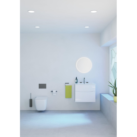 Crosswater 3ONE6 Wc Borstelhouder - 8.2x8.2x43.4cm - slate gunmetal (antraciet) SW928183