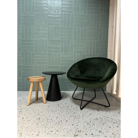 Terravito Pavero wandtegel - 7.5x30cm - 8.6mm - Rechthoek - Groen mat SW359860