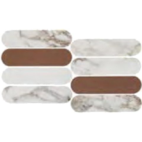 Ceralto Amaro Facet Carreau mosaïque - 19.5x37cm - 9.0mm - rose/fiamma SW1117144