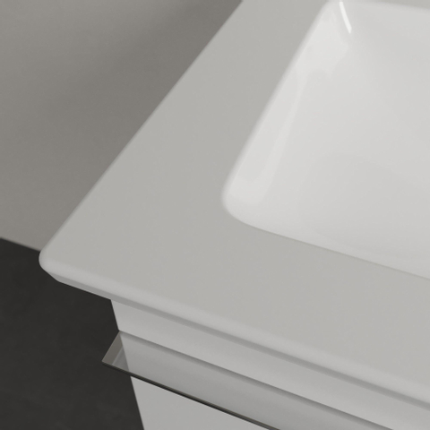 Villeroy & Boch Venticello Lavabo pour meuble avec lavabo gauche 100x50cm avec 1 trou pour robinetterie (et 2 trous perçables) avec trop plein blanc 1025126