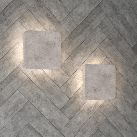 BRAUER Concrete applique murale - 15x4.6x15cm - LED 4000K - béton revêtu - gris chiné SW416522