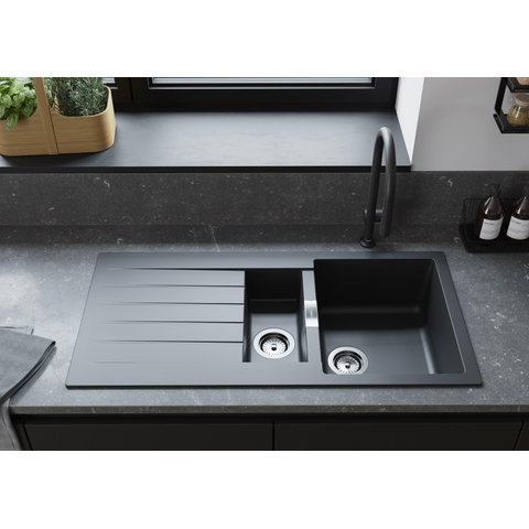 Hansgrohe Talis m54 - 1 greeps keukenmkr - 210 uittrekb uitloop - sbox - mat zwart SW528874
