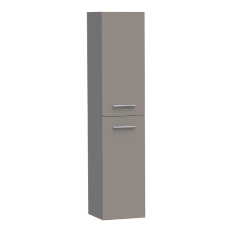 BRAUER Trust armoire de salle de bains - 160x35x35cm - sans poignées rapportées avec 2 portes ouvrant à gauche ou à droite gris mat SW370705