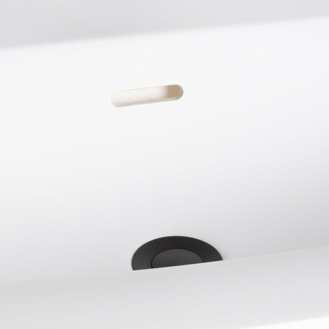 Saniclass Furiosa Plan lavabo 80.5x46cm rectangulaire Fine Stone blanc mat SW84053