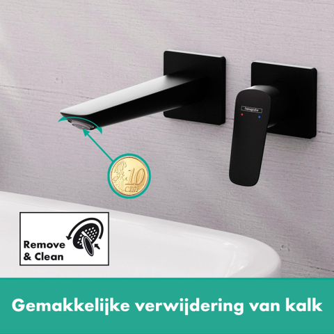 Hansgrohe Logis Robinet lavabo encastré bec 20.6cm noir mat SW918507