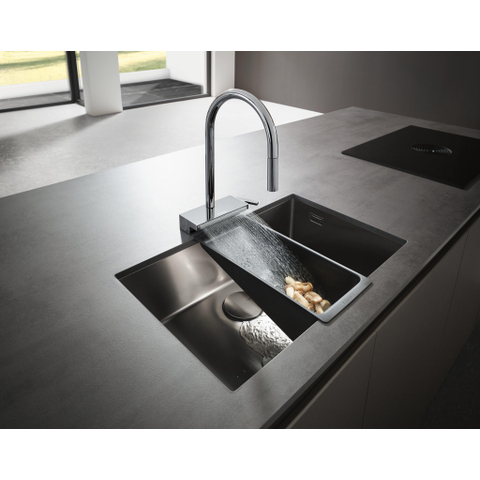 Hansgrohe Aquno Select M81 - 1 greeps keukenkraan - 170 uittrekbare vuistdouche - 3jet - sbox - hoogglans chroom SW878838