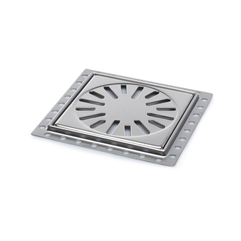 Aquaberg Renovatieput met RVS rooster 15x15cm inbouwhoogte 7mm RP15 2300007